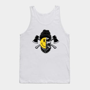 Bearded Lumberjack Skull Acid Tank Top